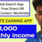 trabalho de meio período, ganhar a vida em casa, gerar lucros com o aplicativo Workindia