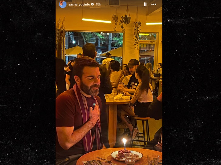 zachary quinto in restaraunt instagram