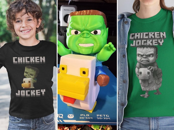 Chicken Jockey Merch From Minecraft Movie On Etsy