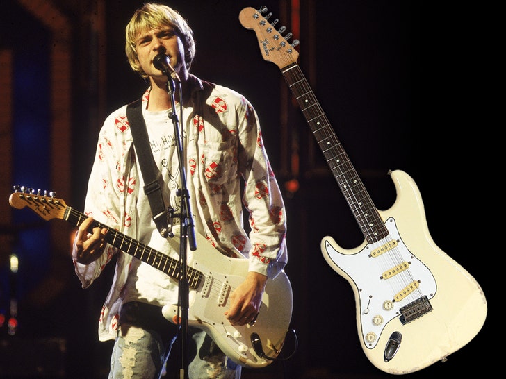 kurt cobain nirvana white guitar GottaHaveRockandRoll getty 1